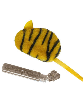 Markapet Kedi Oyuncağı Kaplan Desenli Peluş Fare 6-10-18 cm