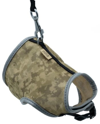 Doggie Havalı Ped Göğüs Tasma Seti 25*30 cm + 110 cm Kamuflaj Açık