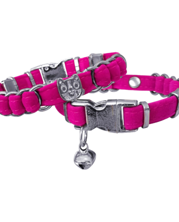 Markapet Kadife Kedi Boyun Tasması Kedi Kafalı 20-32 cm Pembe