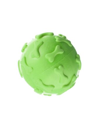 Markapet Kemik Desenli Sesli Köpek Oyun Topu 6 cm Yeşil
