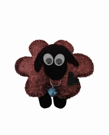 Kedi Oyuncağı Çanlı Keçe Koyun 8-9 cm Bordo