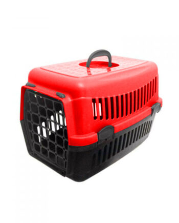 Plastik Kedi Köpek Taşıma Çantası 32,5 / 48 cm Kırmızı