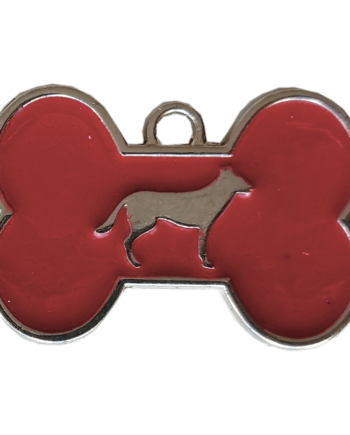 Kemik Şekilli Köpek İsimlik Aksesuar 2*3 cm Kırmızı