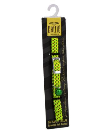 Cattie Ayarlanabilir Elastik Kedi Boyun Tasması 1 cm x 30 cm Sarı