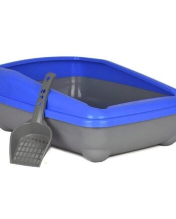 Kedi Tuvalet Kum Kabı 50/37/13.5 cm Koyu Mavi + Kürek Hediye