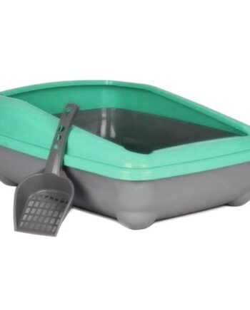 Kedi Tuvalet Kum Kabı 50/37/13.5 cm Yeşil + Kürek Hediye