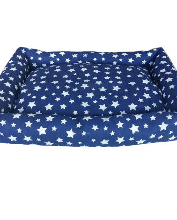 Markapet Yıldızlı Köpek Yatağı 10*70*87 cm Medium Mavi
