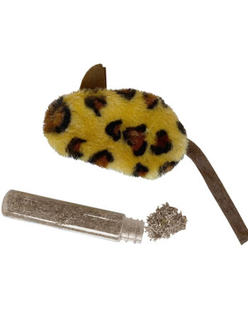 Markapet Kedi Oyuncağı Leopar Desenli Peluş Fare 6-10-18 cm