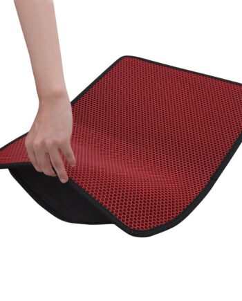 Cattie Elekli Kedi Tuvalet Önü Paspası 60 x 90 cm Kırmızı