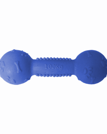 Plastik Köpek Oyuncak Dumbel Yumuşak Dolgu 3,5x11 cm Mavi