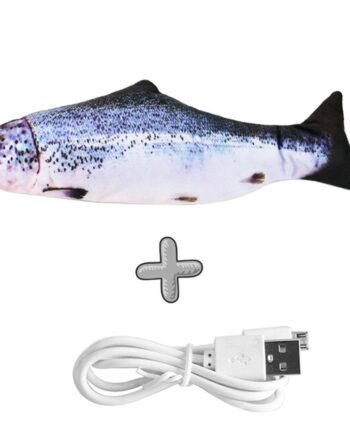 Markapet Kedi Oyuncağı Şarjlı Hareketli Balık 10-27 cm Mavi
