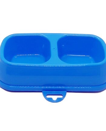 Markapet İkili Plastik Mama Ve Su Kabı 200 + 200 Ml Mavi