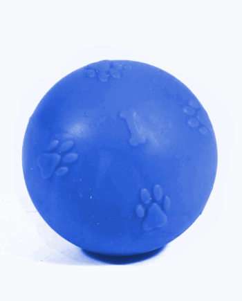 Kardelen Termoplastik Pati Desenli Sert Köpek Oyun Topu 7 cm Mavi