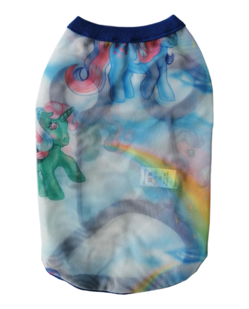 Köpek Kıyafeti Unicorn Mavi Yakalı Tişört XXL 43 cm