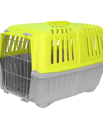 Markapet Metal Kapaklı Kedi Köpek Taşıma Çantası 28 x 32-44 cm Sarı Gri