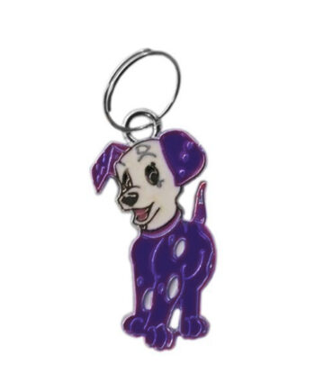 Köpek Tasma Aksesuarı Dalmaçyalı Köpek İsimlik 2.5 cm Mor
