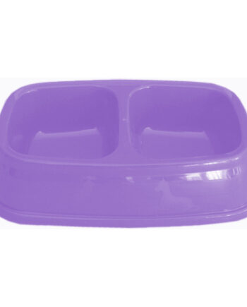 Markapet İkili Plastik Mama ve Su Kabı 200 + 200 ml Mor