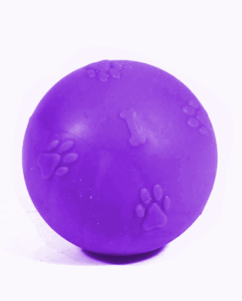 Kardelen Termoplastik Pati Desenli Sert Köpek Oyun Topu 5 cm Mor