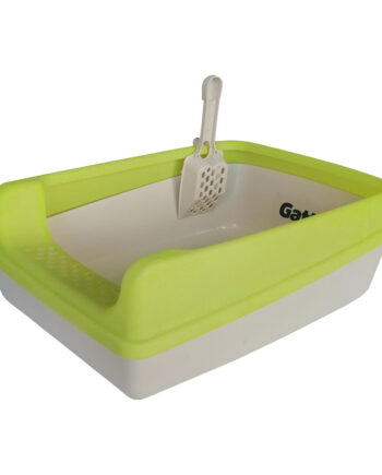 Kedi Tuvalet Kum Kabı 50/37/13.5 cm Neon Sarı + Kürek Hediye