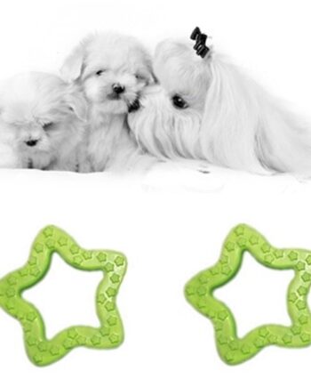 Köpek diş bakım oyuncağı yıldız şeklinde 8 cm Yeşil