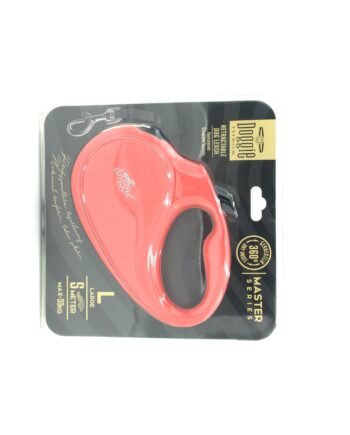 Doggie Master Seri Otomatik Makaralı Köpek Gezdirme 50 kg / 5 M Pembe