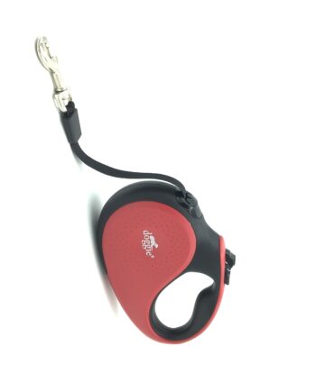 Doggie Soft Seri Otomatik Makaralı Gezdirme Tasması 50 kg / 5 M Kırmızı