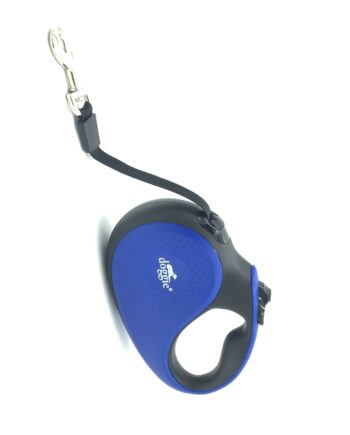 Doggie Soft Seri Otomatik Makaralı Gezdirme Tasması 50 kg / 5 M Mavi