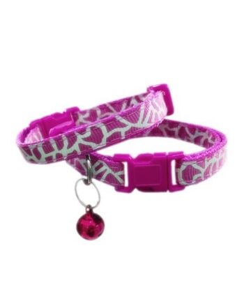 Dokuma Kedi Köpek Tasması Min:20-Max:30 cm Pembe