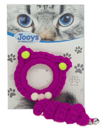 Markapet Jooys Zilli Kedi Örgü İpi 15 cm Pembe
