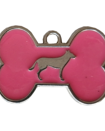 Kemik Şekilli Köpek İsimlik Aksesuar 2*3 cm Pembe
