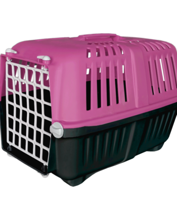 Markapet Sert Plastik Kedi Köpek Taşıma Çantası 28 X 44 X 32 cm Pembe Gri