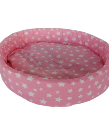 Yıldız Desenli Sünger Kedi Köpek Yatağı 10 cm x 42 cm Pembe