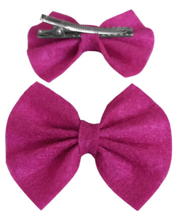 Keçe Papyonlu Kedi Köpek Tokası 4.5-5.5 cm Pembe( 2 Adet )