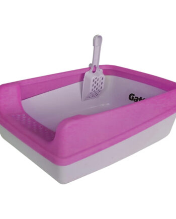 Kedi Tuvalet Kum Kabı 50/37/13.5 cm Pembe+ Kürek Hediye