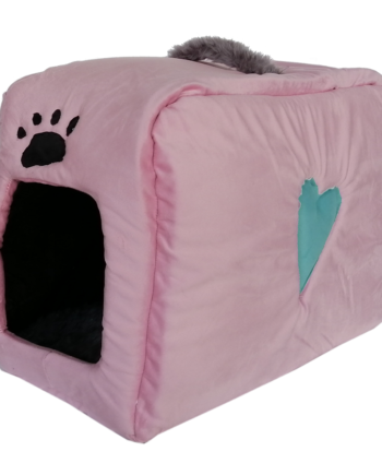 Flipper Kedi Köpek Yatağı Kalpli Çanta Model 35*55 cm Pembe