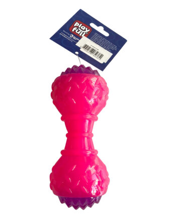 Playfull Aktivite Sesli ve Işıklı Köpek Oyuncak Dumbel 5x15 cm Pembe