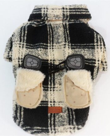 Plaid Coat Peluş Kedi Köpek Ceketi Kıyafeti X Large