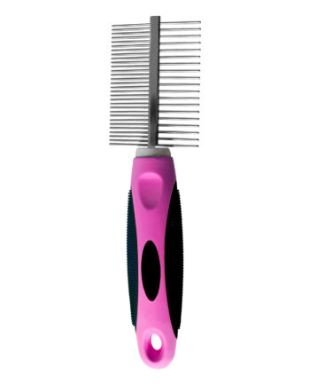 Markapet Çift Taraflı Kedi Köpek Keçe Açıcı Tarak 7 / 19,5 cm Pembe
