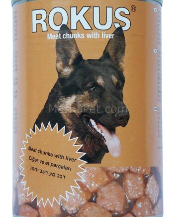 Rokus Karaciğer Parça Etli Konserve Köpek Maması 410 Gr