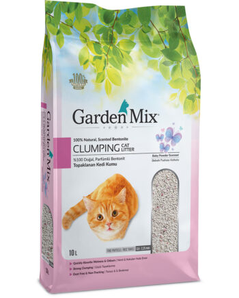 Garden Mix Pudra Kokulu İri Taneli Bentonit Kedi Kumu 10 lt