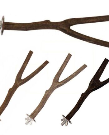 Doğal Ahşap Papağan Tüneği Küçük Kahverengi 10*20 cm