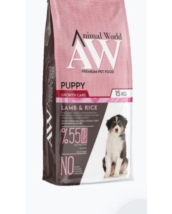 Animal World Kuzu Etli Pirinçli Yavru Köpek Maması 15 kg