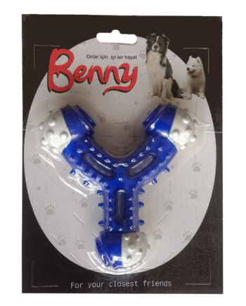 Benny Diş Kaşıma Köpek Oyuncağı Çatal 11 cm Mavi