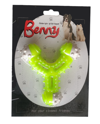 Benny Diş Kaşıma Köpek Oyuncağı Çatal 11 cm Yeşil