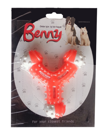 Benny Diş Kaşıma Köpek Oyuncağı Çatal 11 cm Turuncu