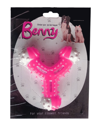 Benny Diş Kaşıma Köpek Oyuncağı Çatal 11 cm Pembe