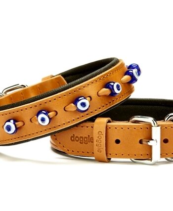 Doggie Nazar Boncuklu Tasma 3,0x55 cm Kamel