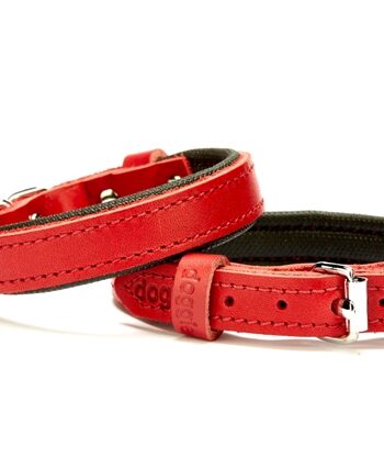 Doggie Comfort Deri Köpek Boyun Tasması 1,5x 25-33 cm Kırmızı