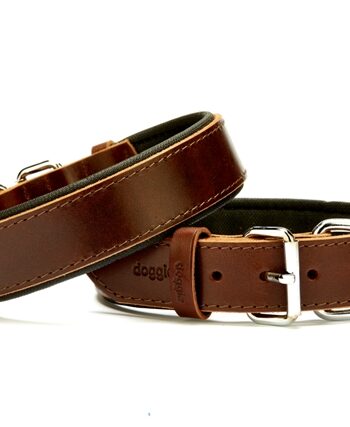 Doggie El Yapımı Konforlu Deri Köpek Tasması 3,5x45-50 cm Kahverengi