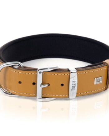 Doggie El Yapımı Konforlu Deri Köpek Tasması 3,5x52-60cm Kamel